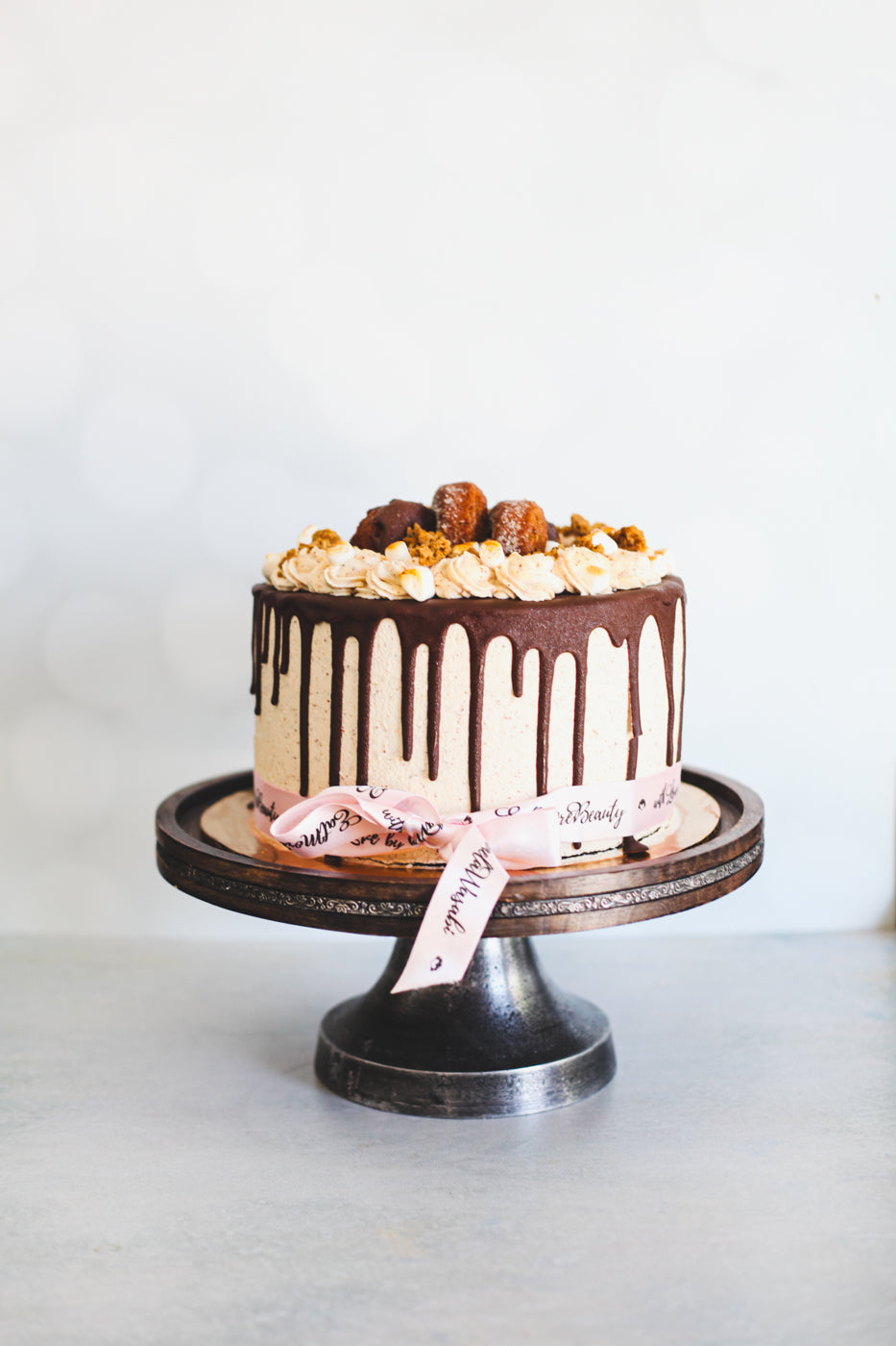 Birthday Cake: Rocky Road Cake, 3-Layer